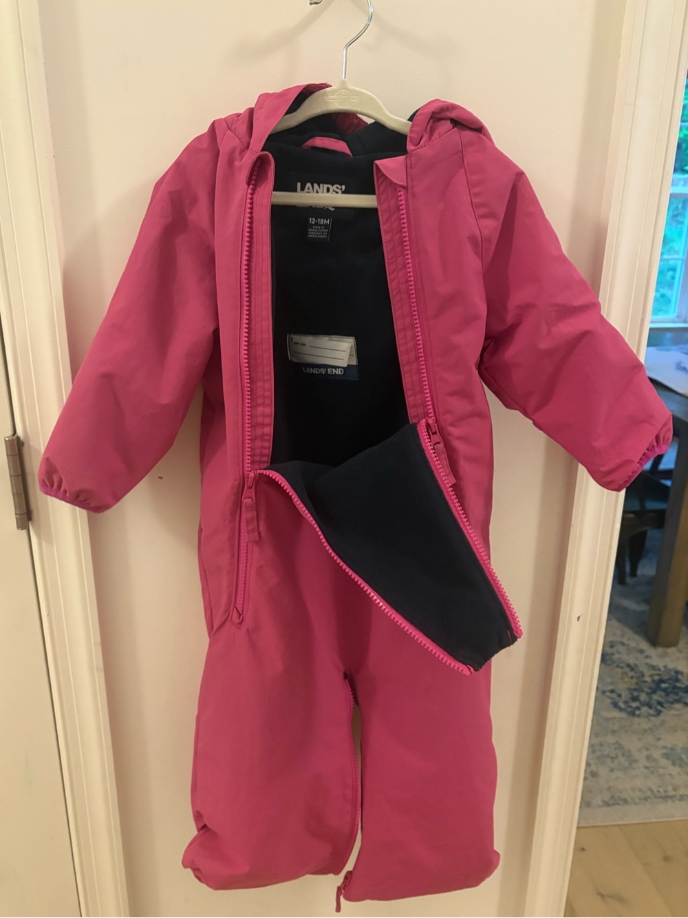 Lands' End Toddler Pink Snowsuit